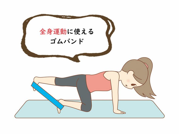 SE-03 ゆるエク ゴムバンドのイラスト説明