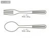 TC-15 Made in TSUBAME　槌目ティースプーン・ヒメフォーク　2本組名入れ範囲
