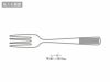 TC-14 Made in TSUBAME　槌目デザートフォーク DFの名入れ範囲