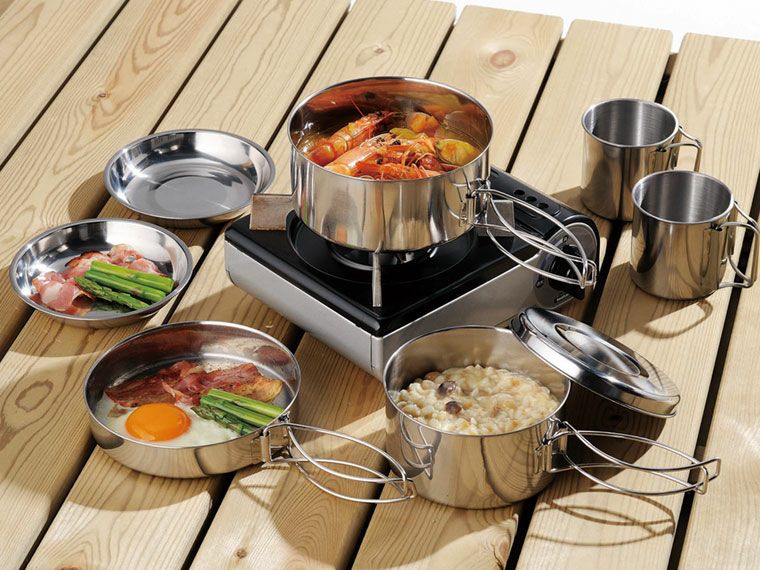 PP-02 SOLA Relax -ソラリラ- キャンピング鍋 8点セットの使用イメージ画像