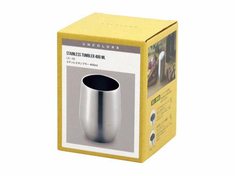 UC-09 UNCOLORS（アンカラーズ） 真空二重ステンレス　タンブラー400mlの化粧箱