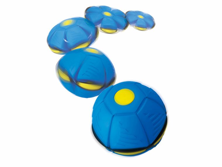 ポンっと弾ける　フライングディスクボールの変形イメージ画像