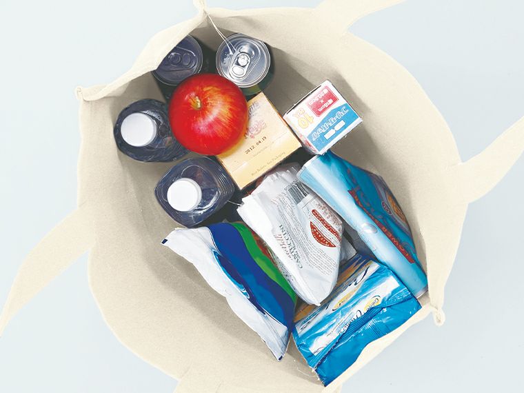 デュラウンド・リサイクルコットンパイピングトート（L）使用イメージ