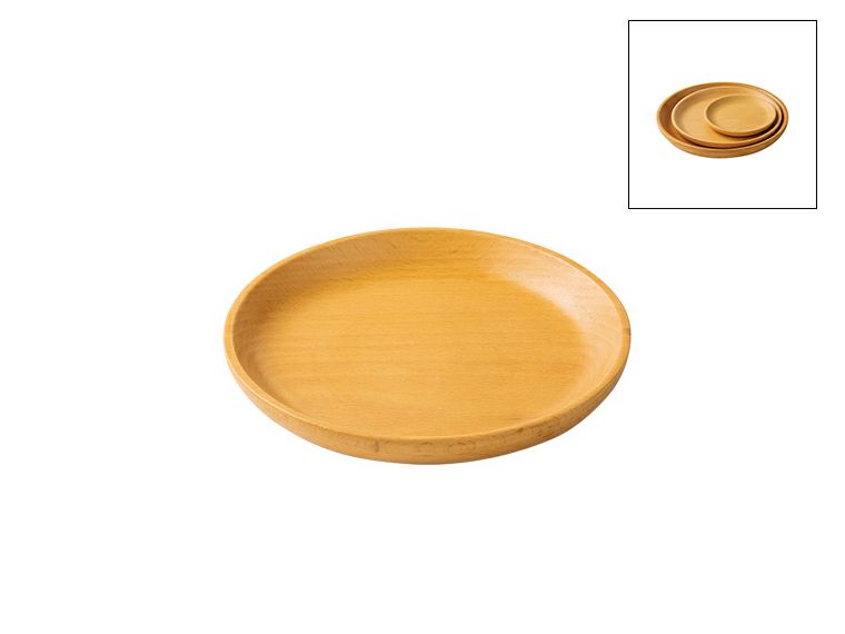 Hawaian Wooden Plate Round 3separate 木のランチプレート (木製プレート) アカシヤ材 木製プレート　No.12A