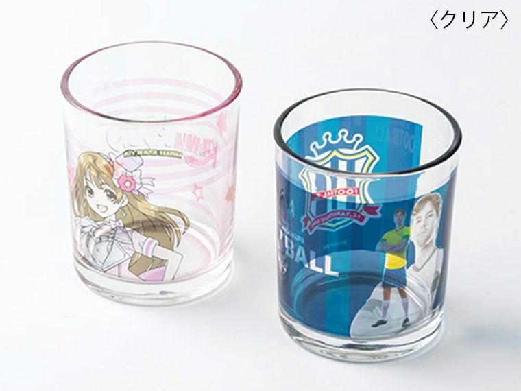 フルカラー印刷対応グラス(200ml)クリアの名入れイメージ