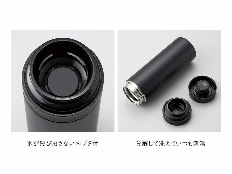スリムサーモステンレスボトル500ml　ver.2の内ブタと分解できる