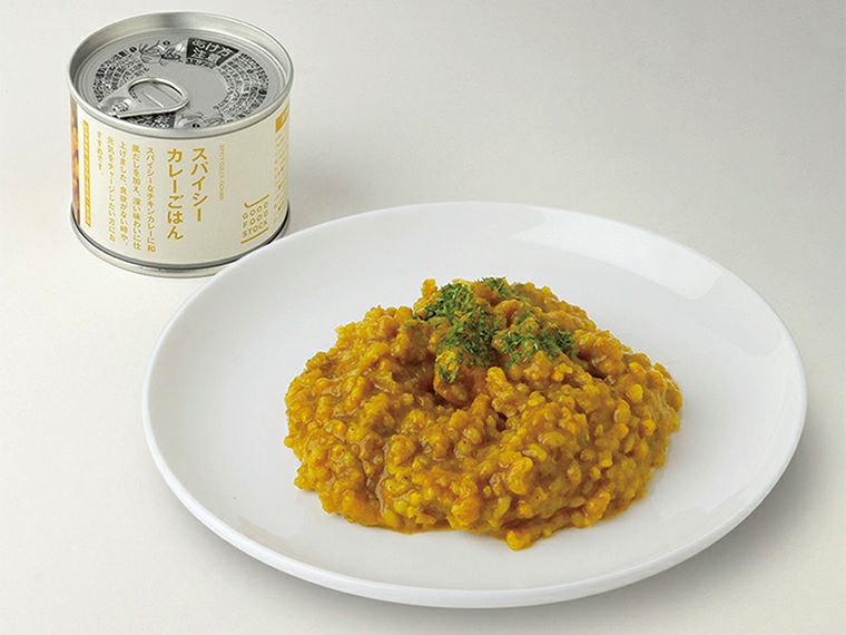 ごはん入り缶詰のスパイシーカレーごはん