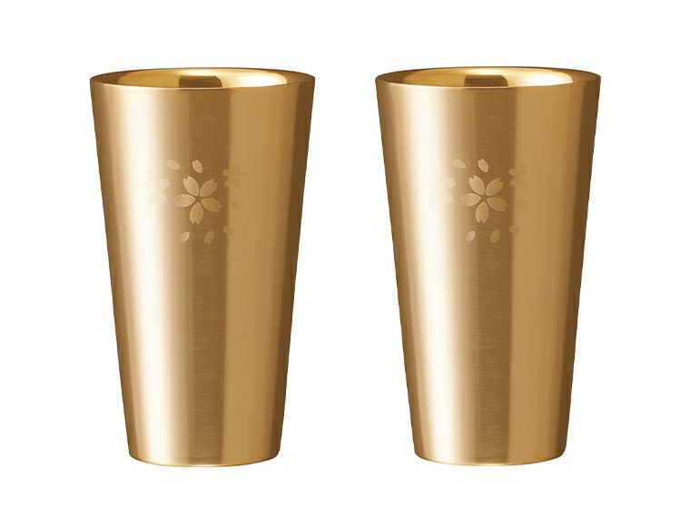 金の贅「桜」 ステンレスW構造タンブラー 300ml 2P