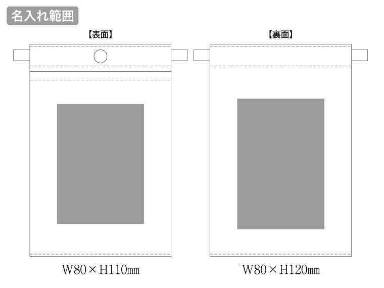 保冷ボトルホルダーサコッシュの名入れ範囲