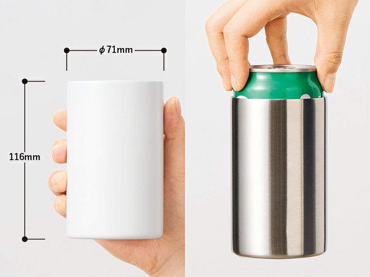缶ホールドストレートサーモタンブラー350ml商品サイズ