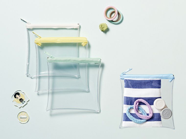 カラーファスナークリアポーチ（S）使用イメージ