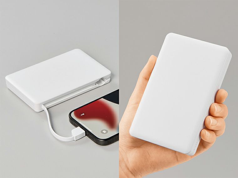 PD急速充電コードインモバイルチャージャー10000（全面印刷対応）使用イメージ