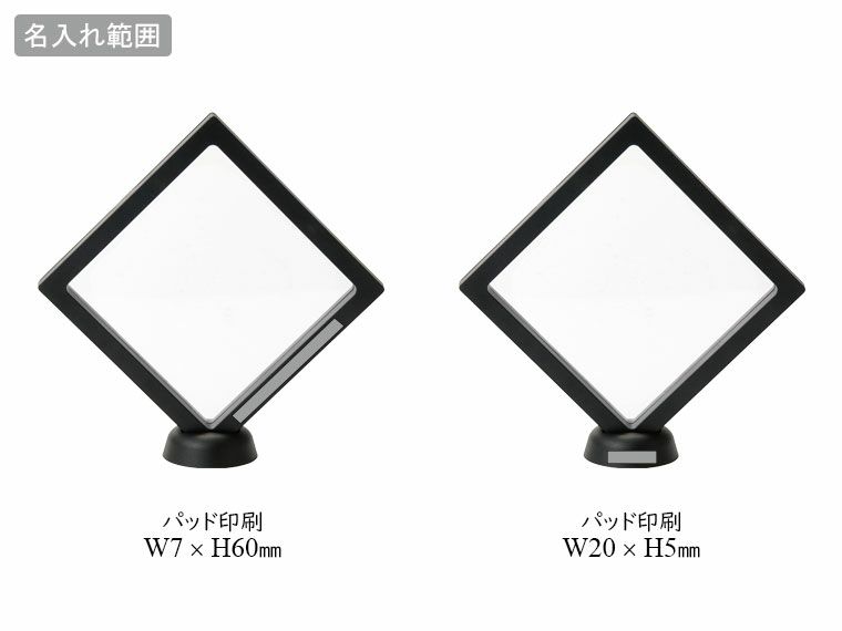 ぴたっとラッピングフレームの名入れ範囲