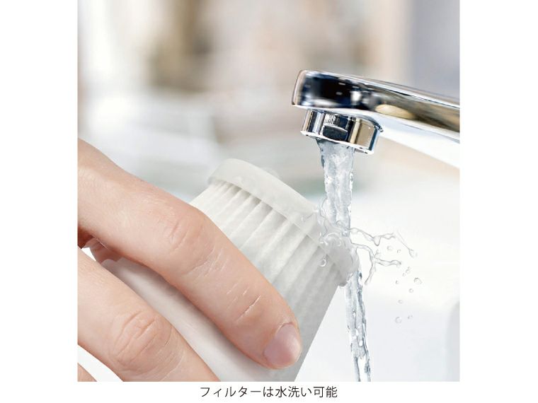 フィルターは水洗い可能