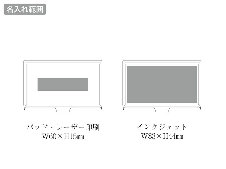 ウッドプレート名刺入名入れ範囲