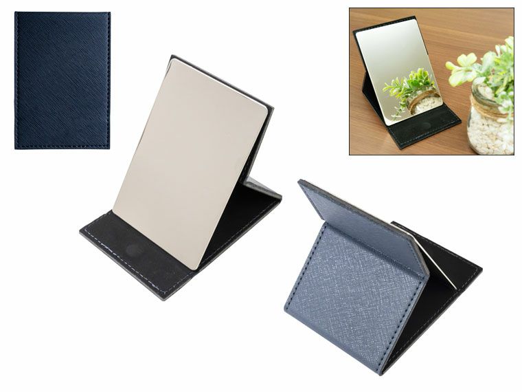 PREMO リサイクルレザー ミラー&モバイルスタンド