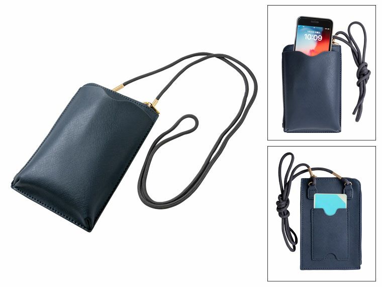 PREMO リサイクルレザー スマホショルダーポーチ