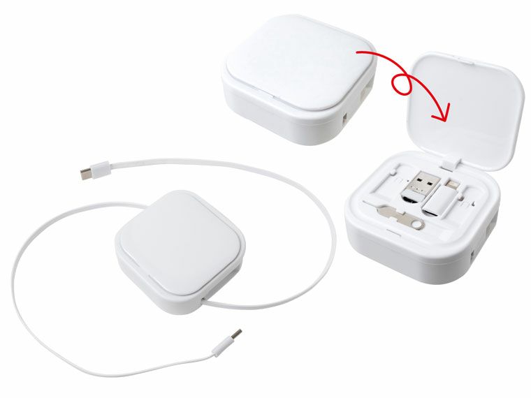 リール式マルチ充電ケーブル