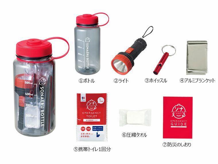 ソナえーる／エマージェンシーボトル7点セット