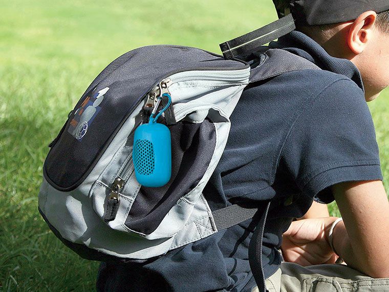 カラビナでリュックに携帯