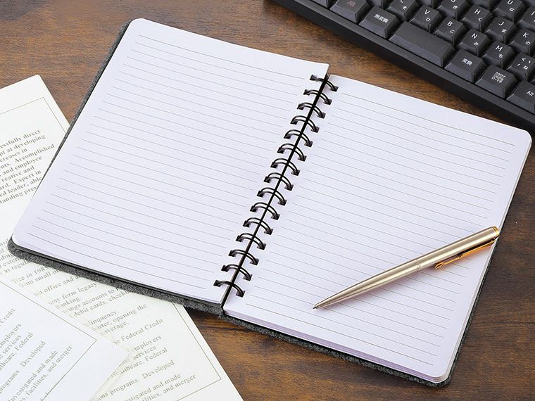 ノートを開いた時