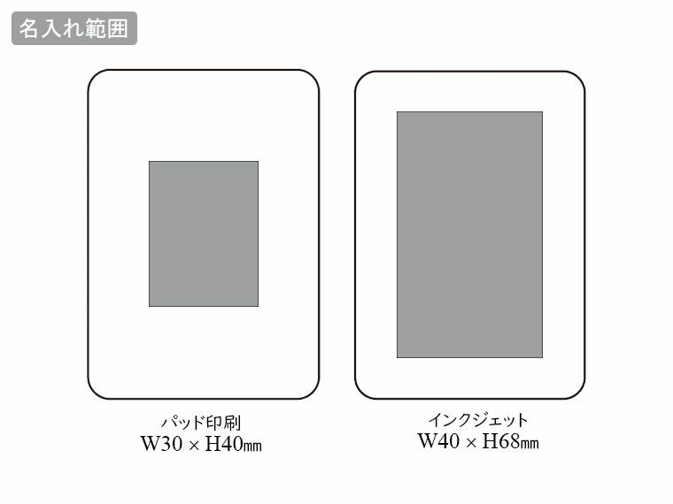 軽量小型 急速充電モバイルバッテリー10000の名入れ範囲