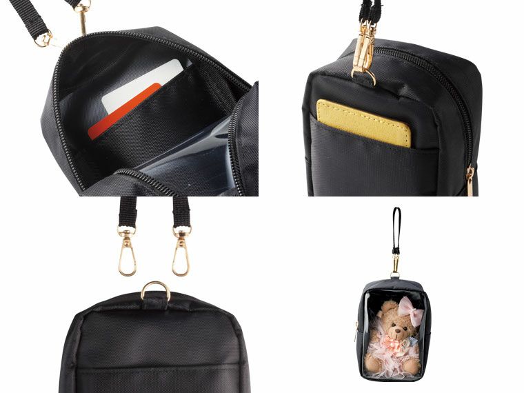 内ポッケト、外ポッケト、ストラップ