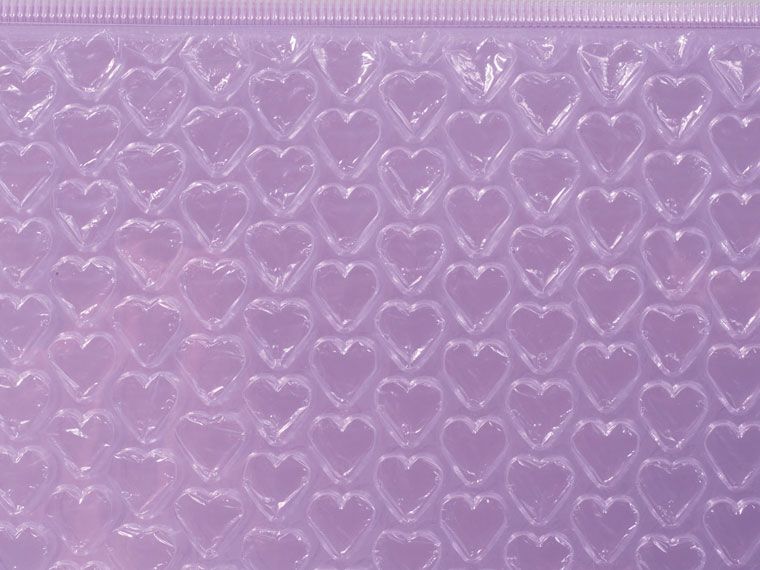 ハート型の気泡緩衝材