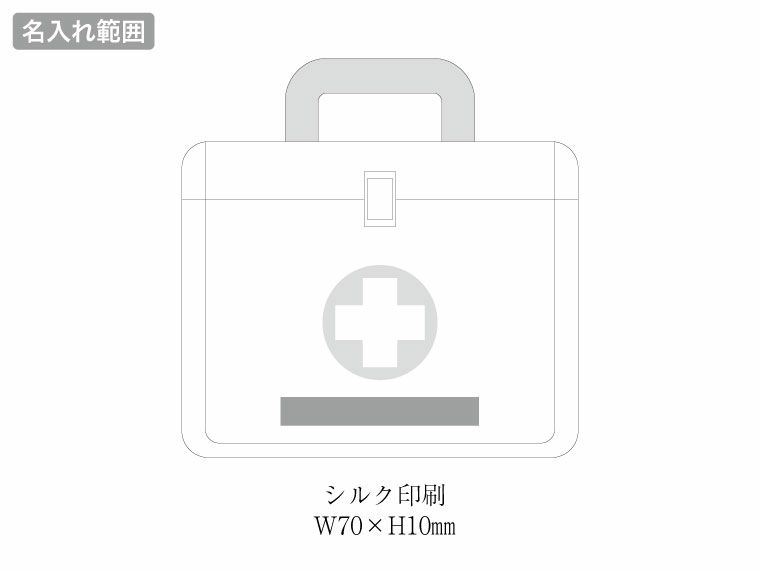 ファーストエイドミニ 8点セット FM05の名入れ範囲