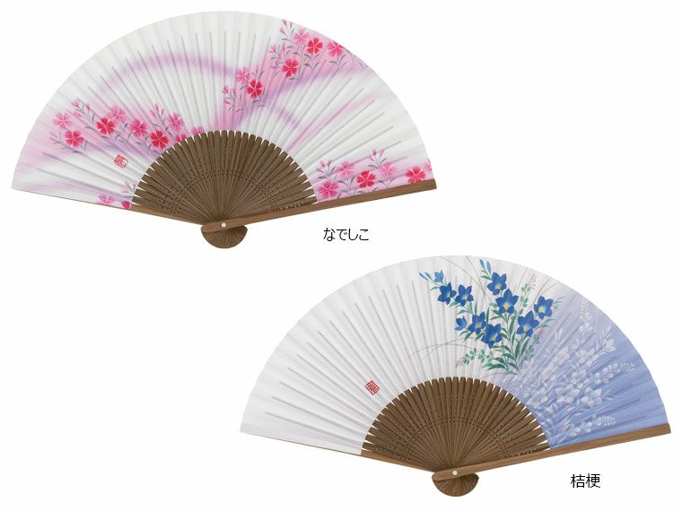 【婦人用】紙扇子　唐木中彫　香り付