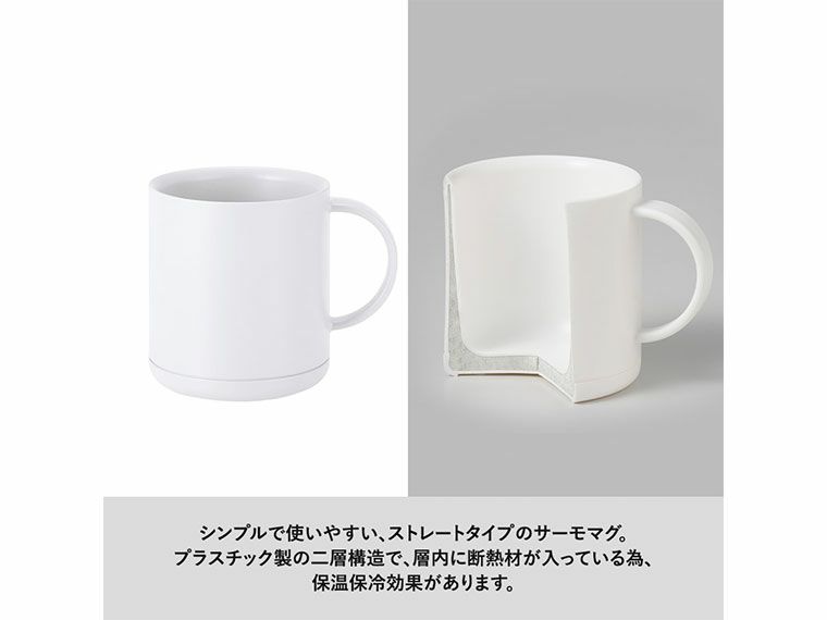 プラサーモストレートマグの断熱材