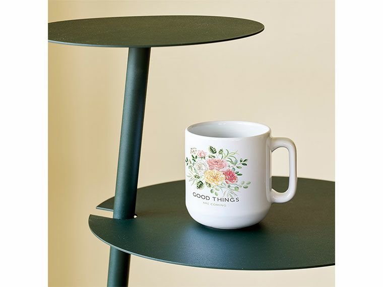 陶器マグストレート　ラウンドボトム　ホワイトの使用イメージ