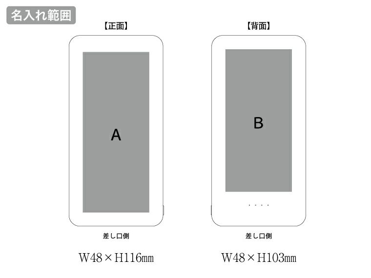 スマートモバイルチャージャー10000の名入れ範囲