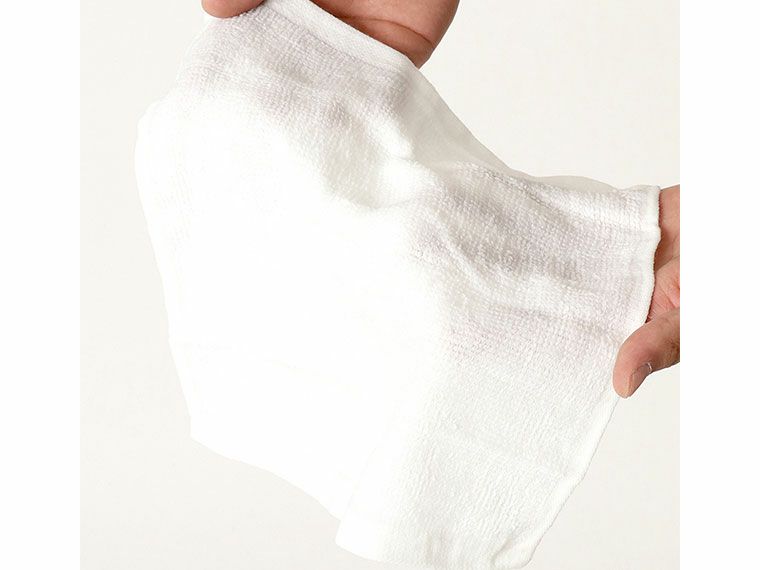 タオルを広げた時