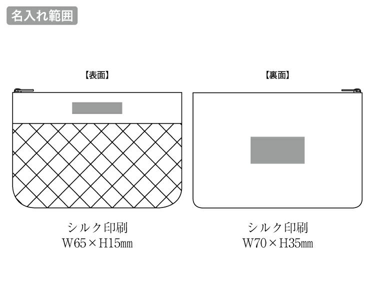 整理がしやすい4in1ポーチ名入れ範囲