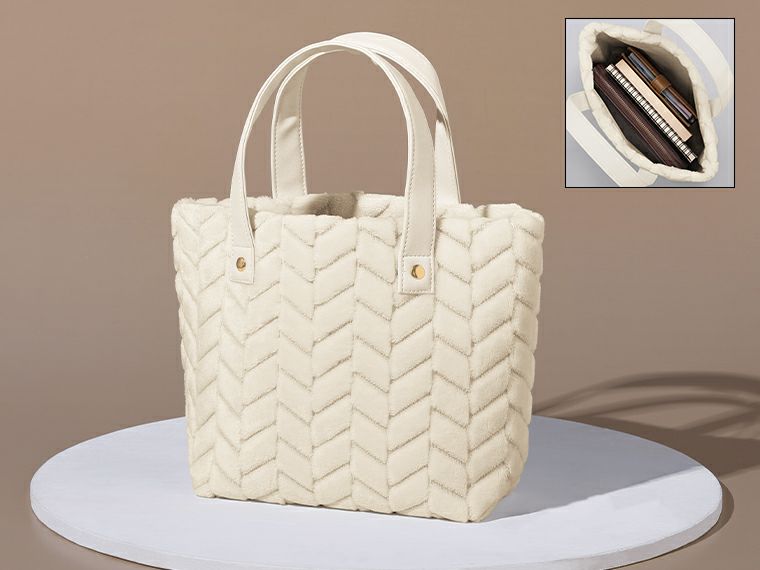 レグネージュ・ジャガードボアトートバッグ