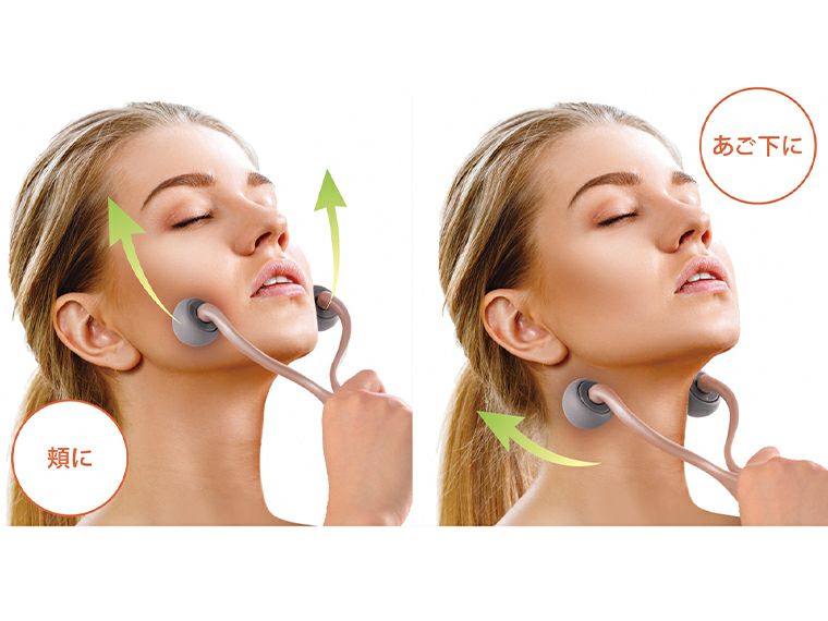 フェイシャルビューティローラー使用イメージ