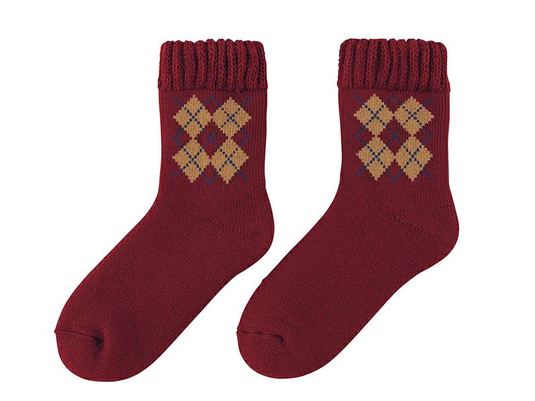 アーガイル 裏起毛あったかソックス商品画像