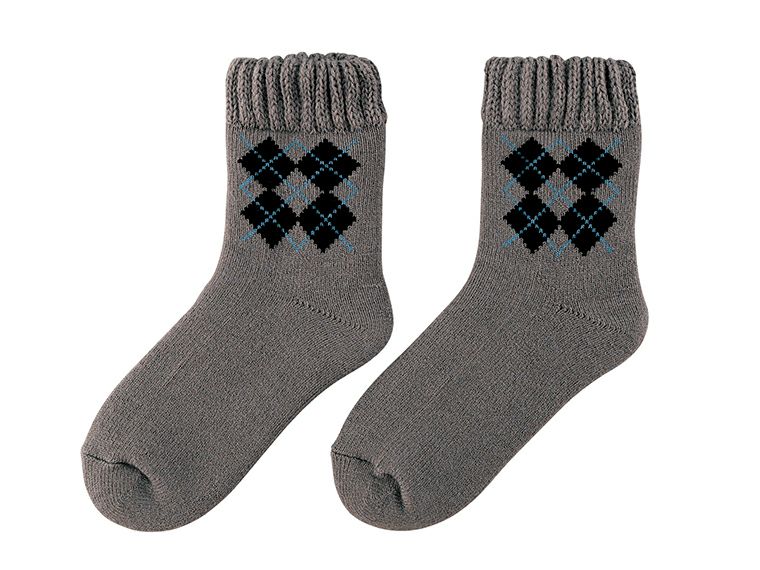 アーガイル 裏起毛あったかソックス商品画像