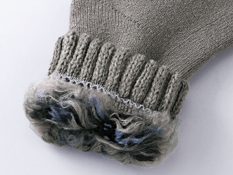 アーガイル 裏起毛あったかソックス裏面