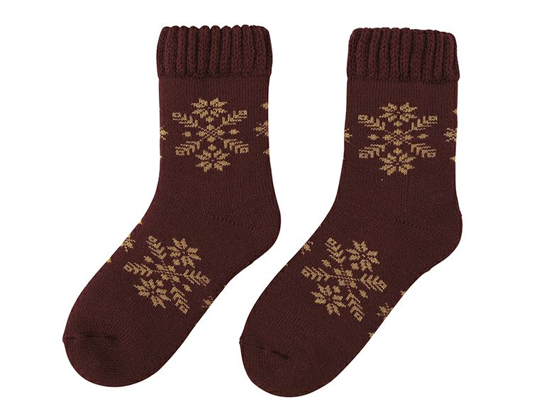 スノーフレーク 裏起毛あったかソックス商品画像