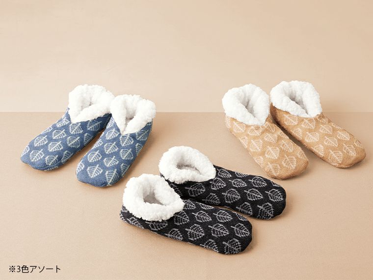 ハピネリーフ 裏ボアルームソックス