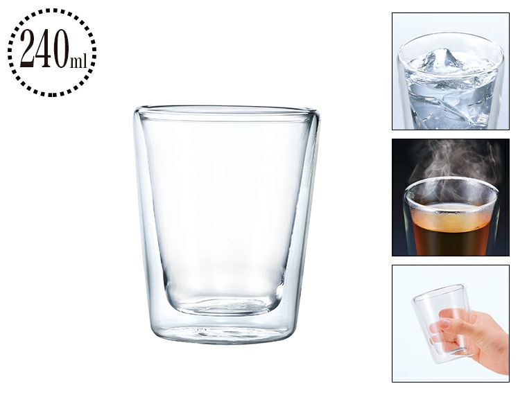 ダブルウォール耐熱タンブラーグラス