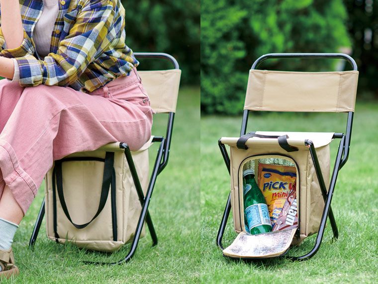 アウトドア保冷温バッグ付きチェア