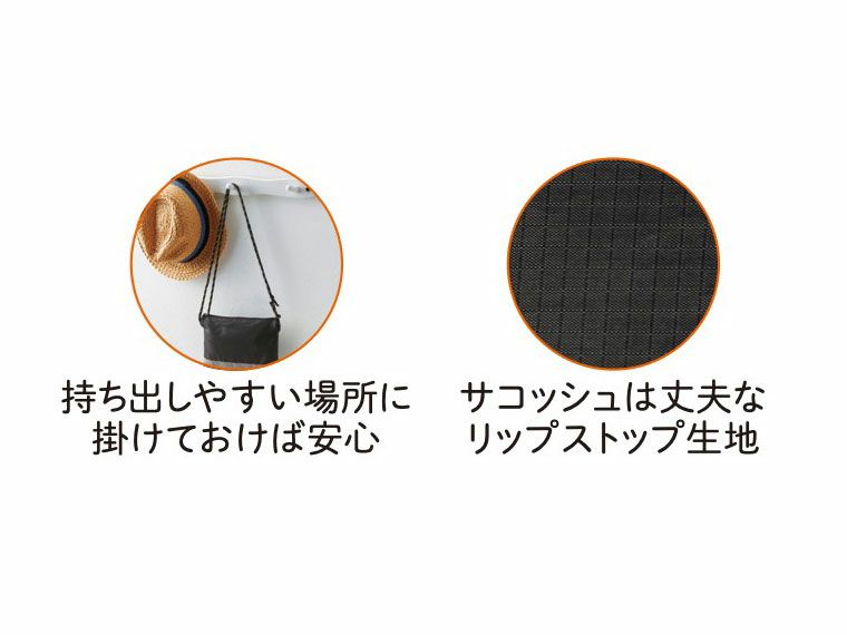 保管場所、リップストップ生地