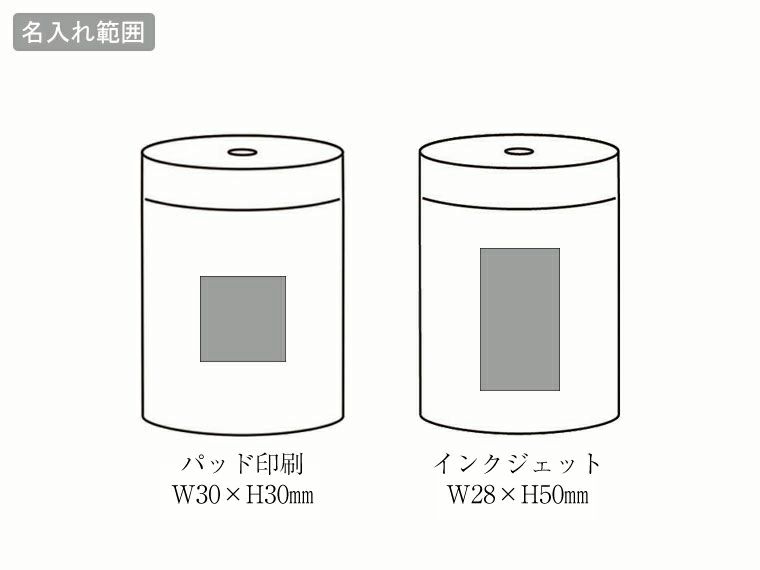モイストリーUSB卓上加湿器の名入れ範囲