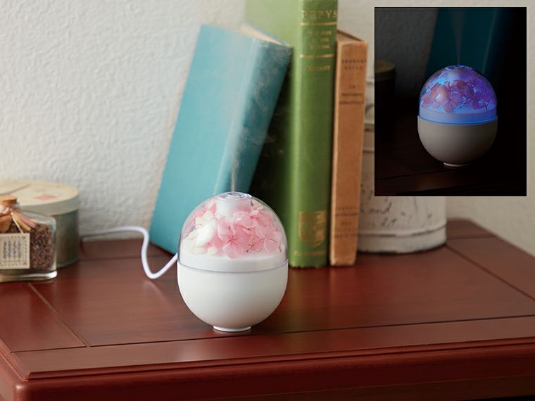 花の加湿器（ライト付）