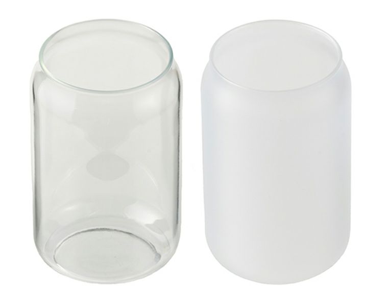 フルカラー印刷対応缶型グラス(330ml)クリア・フロスト