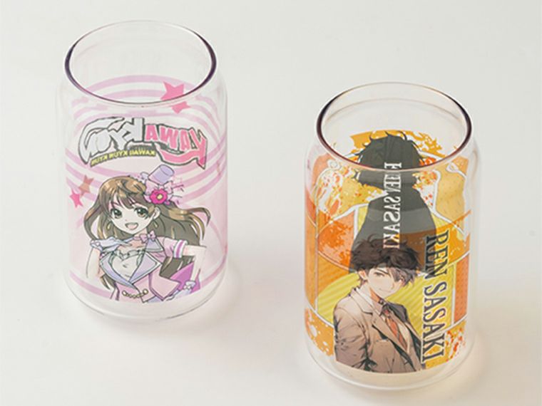 フルカラー印刷対応缶型グラス(330ml)クリアの名入れイメージ