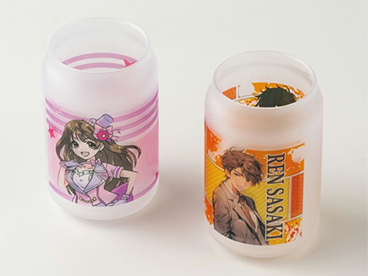 フルカラー印刷対応缶型グラス(330ml)フロストの名入れイメージ